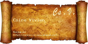 Csire Vivien névjegykártya